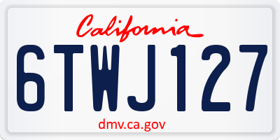 CA license plate 6TWJ127