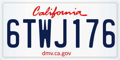CA license plate 6TWJ176