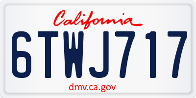 CA license plate 6TWJ717