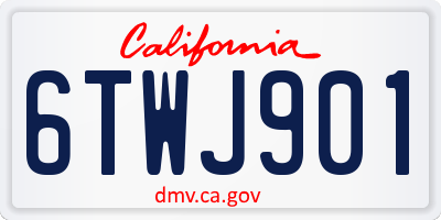 CA license plate 6TWJ901