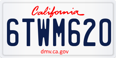 CA license plate 6TWM620