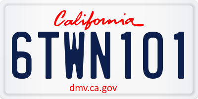 CA license plate 6TWN101