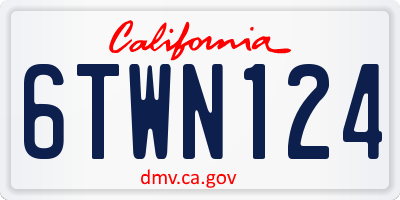 CA license plate 6TWN124