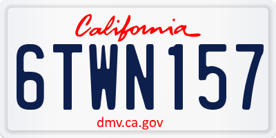 CA license plate 6TWN157