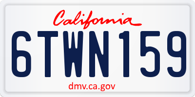 CA license plate 6TWN159