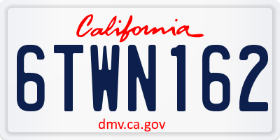 CA license plate 6TWN162