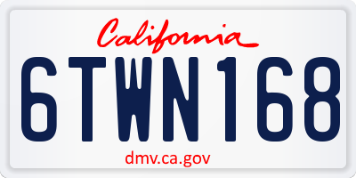 CA license plate 6TWN168