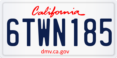 CA license plate 6TWN185
