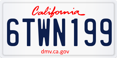 CA license plate 6TWN199