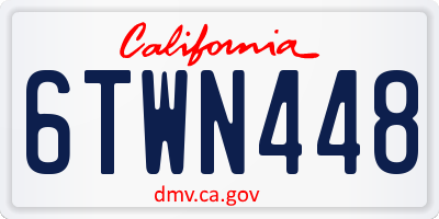CA license plate 6TWN448