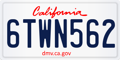 CA license plate 6TWN562
