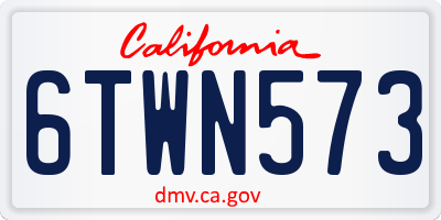 CA license plate 6TWN573