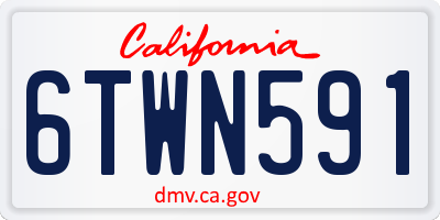 CA license plate 6TWN591