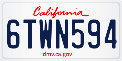 CA license plate 6TWN594