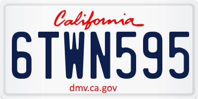 CA license plate 6TWN595