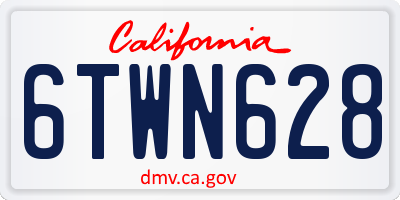 CA license plate 6TWN628