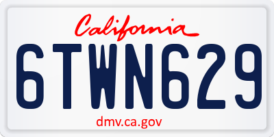 CA license plate 6TWN629