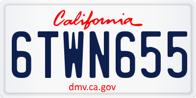CA license plate 6TWN655
