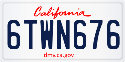 CA license plate 6TWN676