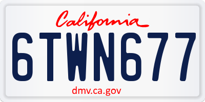 CA license plate 6TWN677