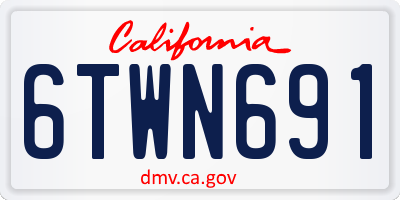 CA license plate 6TWN691