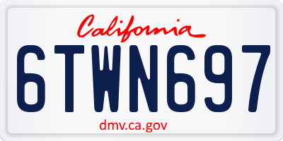 CA license plate 6TWN697