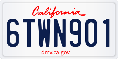 CA license plate 6TWN901