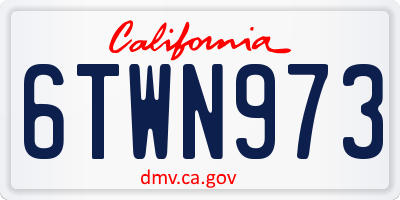 CA license plate 6TWN973
