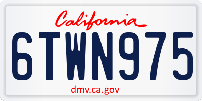 CA license plate 6TWN975
