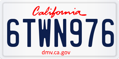 CA license plate 6TWN976