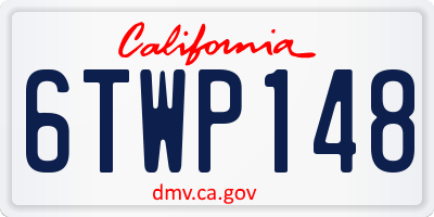CA license plate 6TWP148