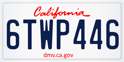 CA license plate 6TWP446