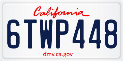 CA license plate 6TWP448
