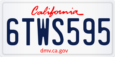 CA license plate 6TWS595