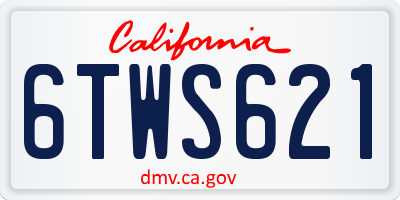 CA license plate 6TWS621
