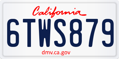 CA license plate 6TWS879