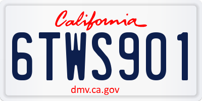 CA license plate 6TWS901