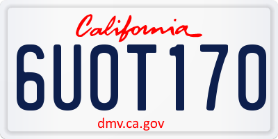 CA license plate 6U0T170