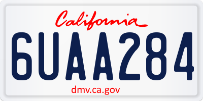 CA license plate 6UAA284