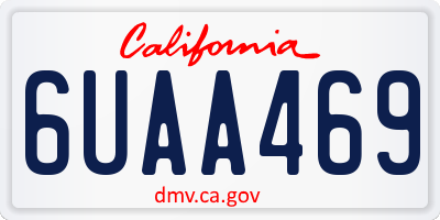 CA license plate 6UAA469