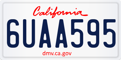 CA license plate 6UAA595