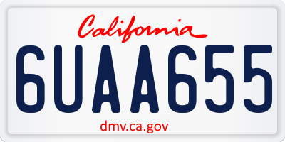 CA license plate 6UAA655