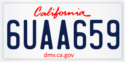 CA license plate 6UAA659