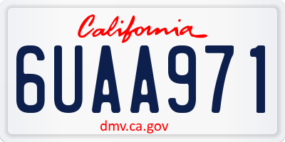 CA license plate 6UAA971
