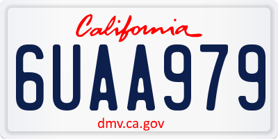 CA license plate 6UAA979