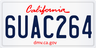 CA license plate 6UAC264