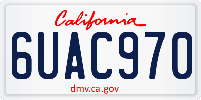 CA license plate 6UAC970