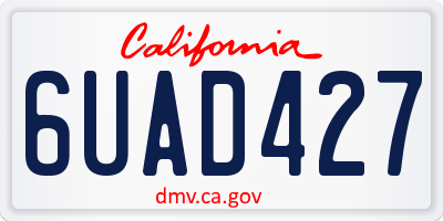 CA license plate 6UAD427