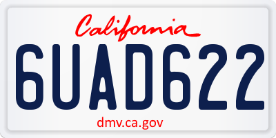 CA license plate 6UAD622