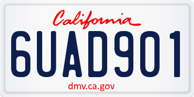 CA license plate 6UAD901